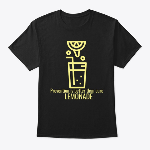 Vitamins C Lemonade Black T-Shirt Front