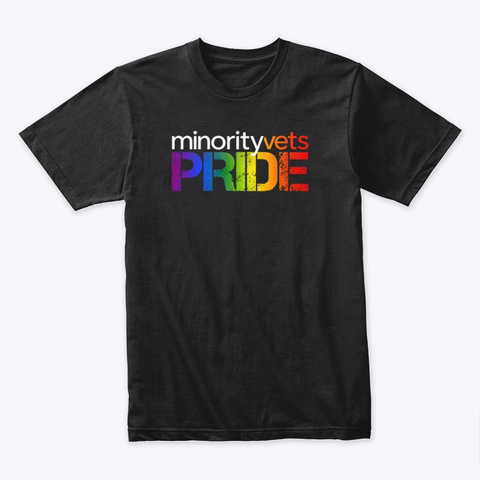 Minority Vets Pride Black T-Shirt Front