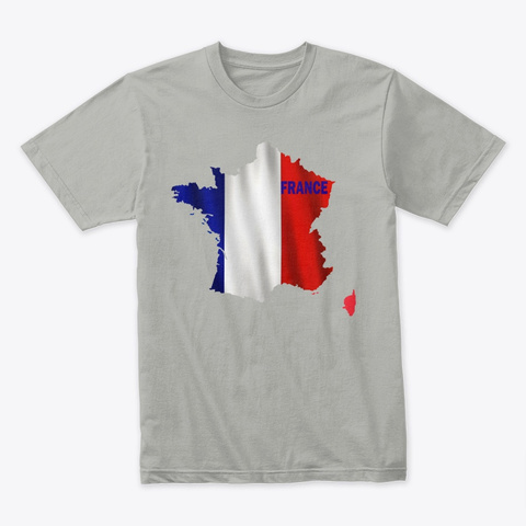 France Wave T Shirt Light Grey T-Shirt Front