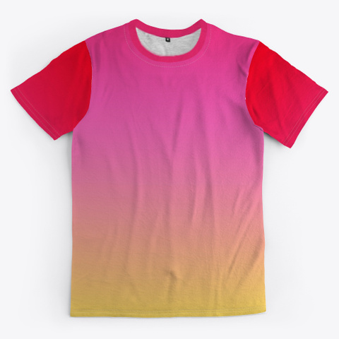 Pink Red Yellow Color Gradient Standard T-Shirt Front