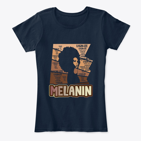 Legalize Melanin New Navy T-Shirt Front
