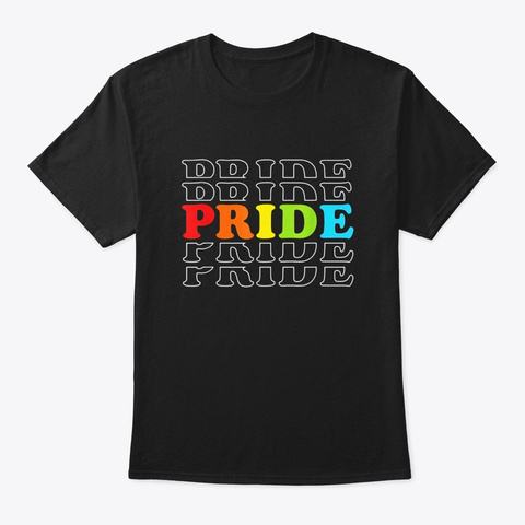 Gay Pride Shirt For Women Kids Lgbt Black T-Shirt Front