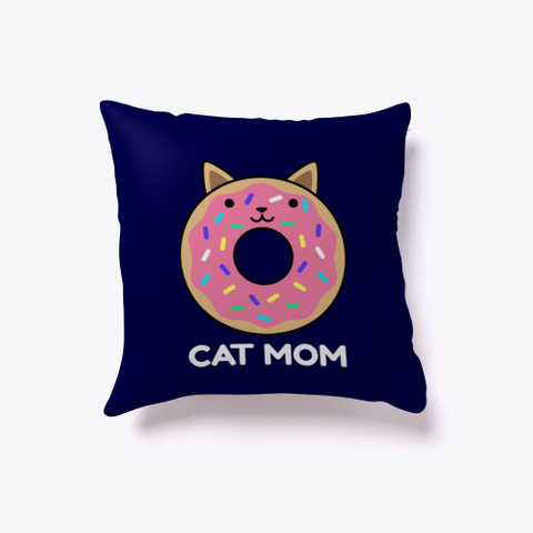 Cat Mom Dark Navy T-Shirt Front