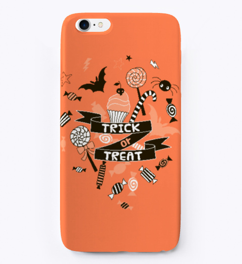Trick Or Treat Your I Phone Coral Maglietta Front