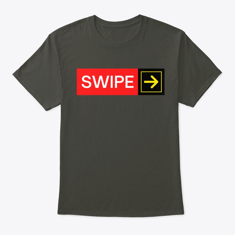 Airport Runway Signage   Swipe Right Smoke Gray T-Shirt Front