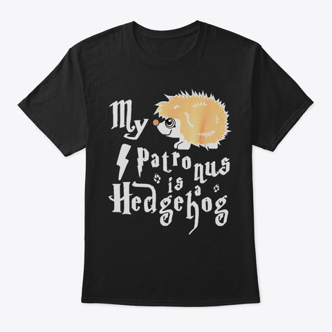 Cute Hedgehog Hedgie Pet Animal Lover Mo Black T-Shirt Front