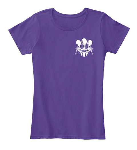 3 Spoons Left Purple T-Shirt Front