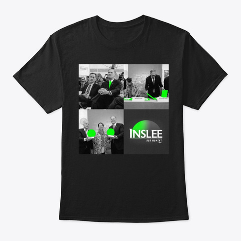 Jay Inslee Iconic Art  Black T-Shirt Front