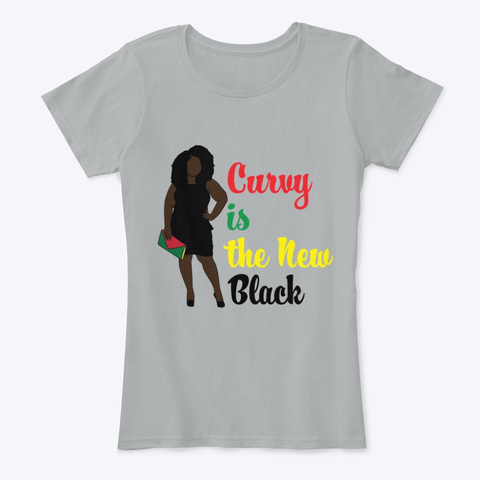 Curvy Is The New Black Grey T-Shirt Front