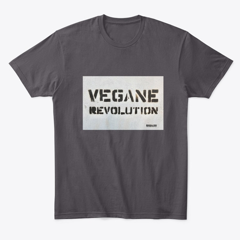 Vegane Revolution Heathered Charcoal  T-Shirt Front