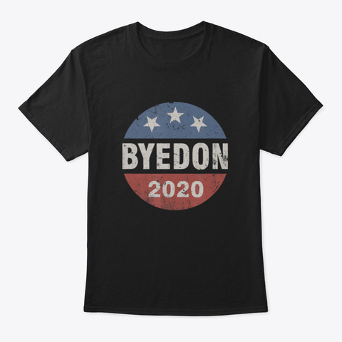 Vote For Biden Vintage Joe Biden Us Flag Black T-Shirt Front