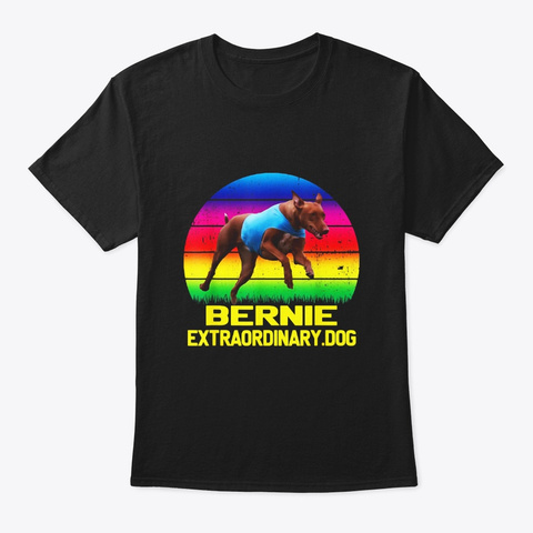 Bernie Extraordinarydog T Shirt Black T-Shirt Front