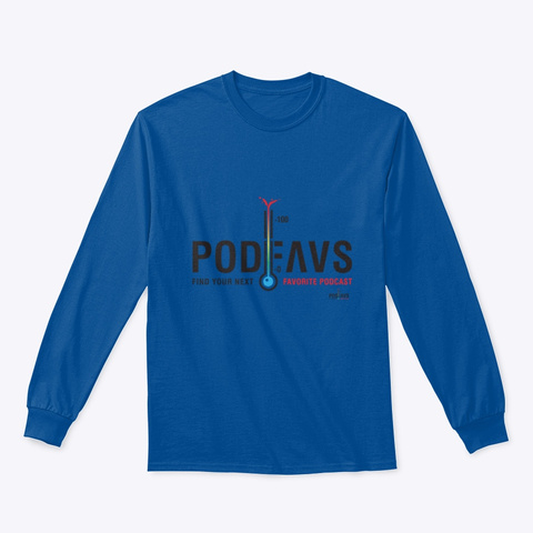 The Podfavs Logo Royal T-Shirt Front