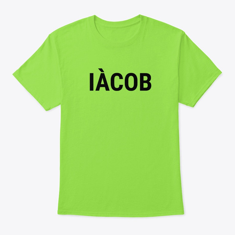 Iàcob (Jacob) In Black Lime Camiseta Front
