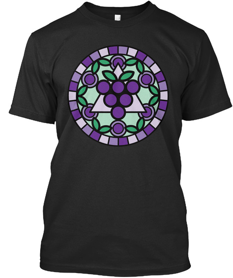 Sacred Grapeometry  Black T-Shirt Front