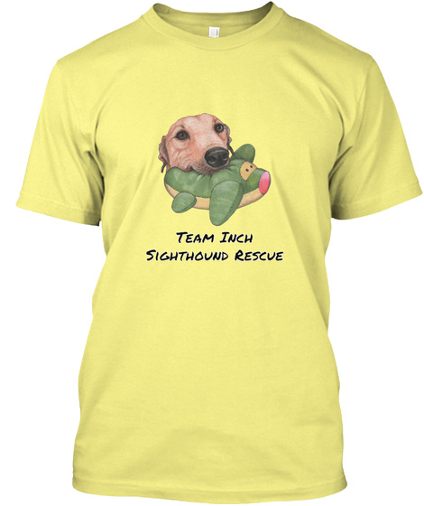 Team Inch Sighthound Rescue Lemon Yellow  T-Shirt Front