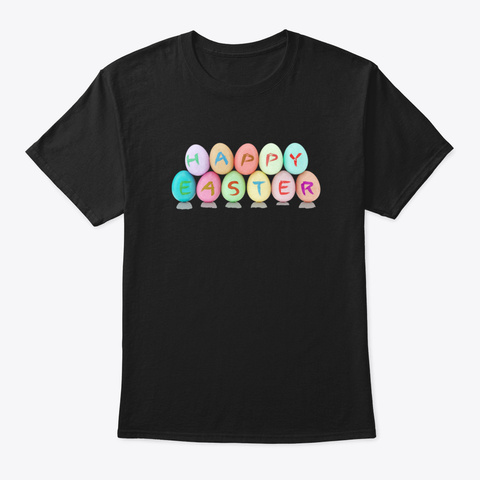 Happy Easter Ctu1c Black T-Shirt Front