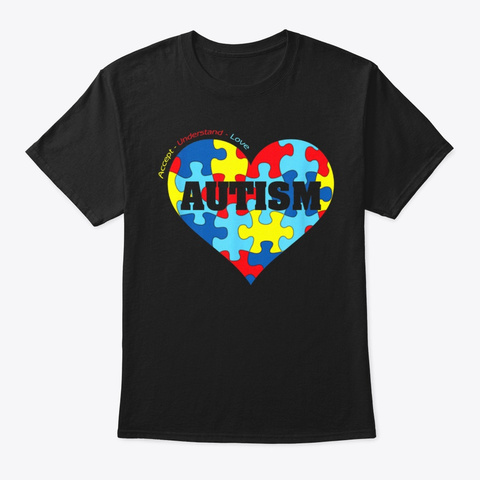 Autism Shirts Autism Awareness Shirts 20 Black T-Shirt Front