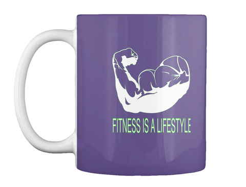 Fitness Is A Lifestyle
 Purple T-Shirt Front
