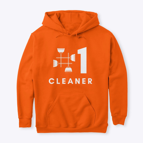 No 1 Cleaner Safety Orange T-Shirt Front
