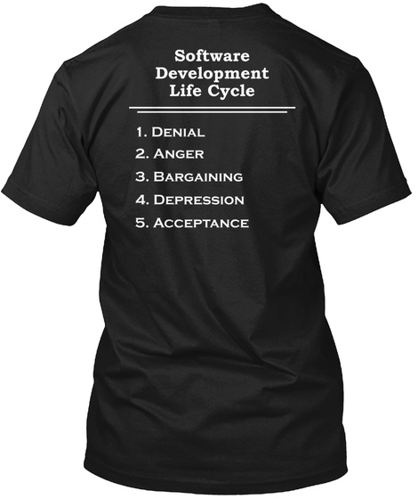 Software Development Life Cycle (Sdlc) Black T-Shirt Back