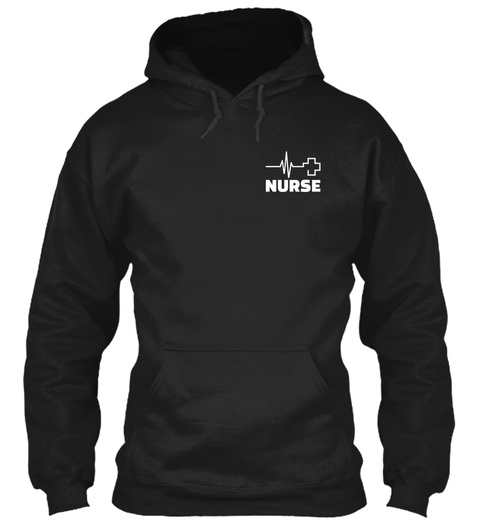 Nurse Black T-Shirt Front