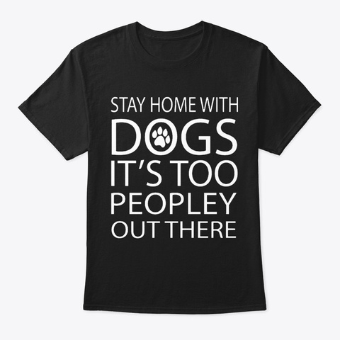 Dogs Black T-Shirt Front