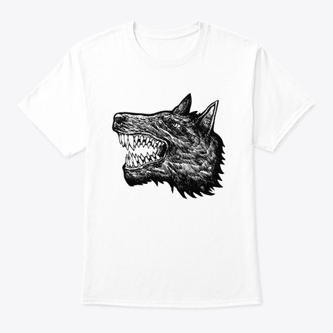 Wolf Spirit White T-Shirt Front