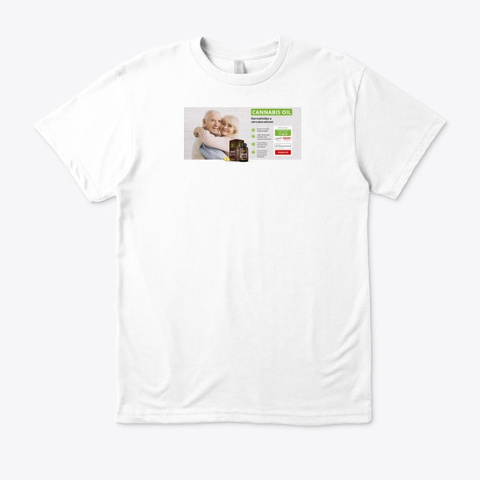 Cannabis Oil White T-Shirt Front
