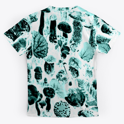 Shrooms | Black And White Print Standard Camiseta Back