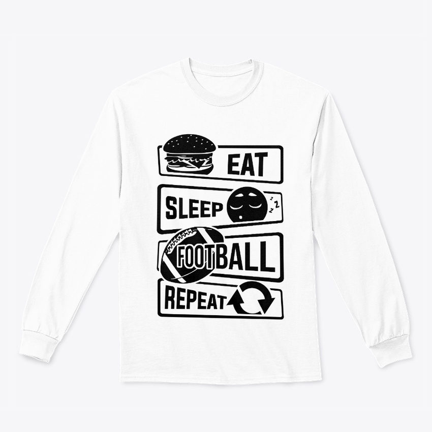 Eat Sleep Touchdown WOMENS T-SHIRT American Football Top Funny birthday gift 