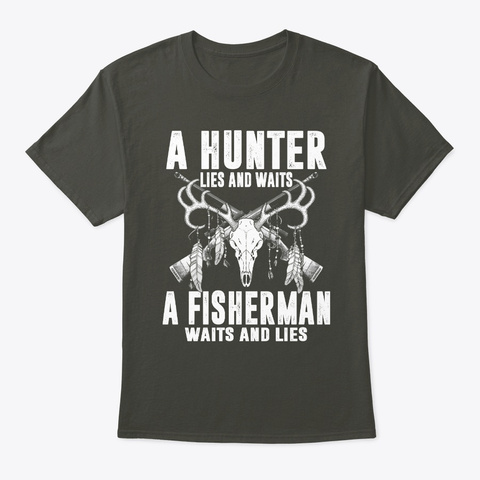 Hunter T Shirt  Lies And Waits Smoke Gray T-Shirt Front