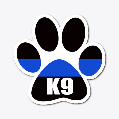 Police K9 Thin Blue Line Paw Sticker Standard T-Shirt Front