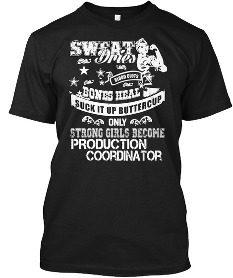 Production Coordinator Black T-Shirt Front