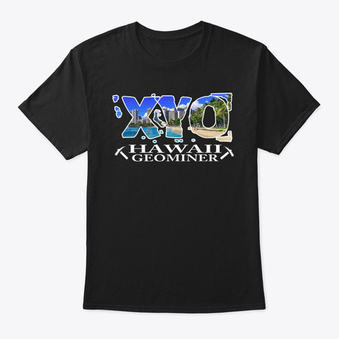 Xyo Hawaii Design Black T-Shirt Front