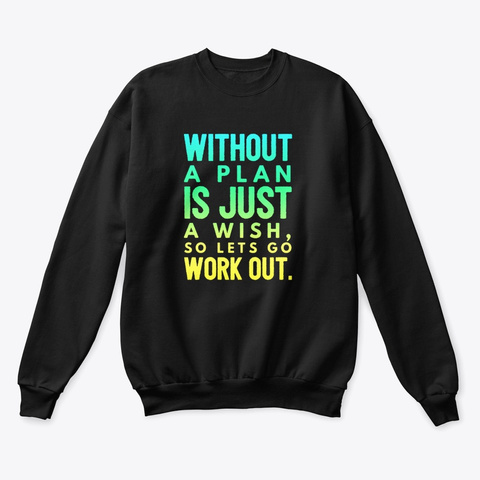 Work Out Yoga Sweater  Black T-Shirt Front