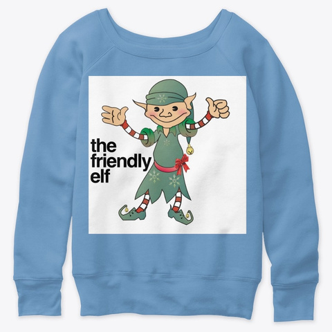 The Friendly Elf Blue Triblend  Kaos Front