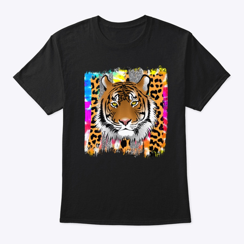 Cute Tiger Lover Exotic Animal Zoo Gift Black Maglietta Front