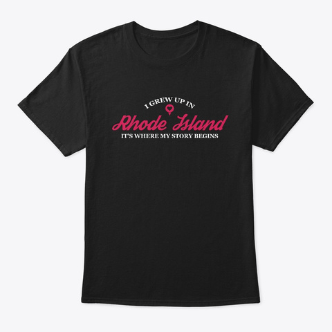Rhode Island  Lover T Shirt  Black T-Shirt Front