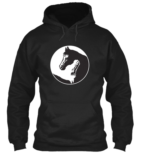 Yin Yang Horse   Ltd. Edition Black T-Shirt Front