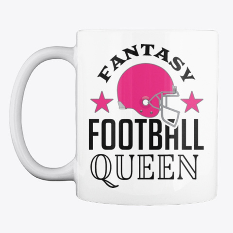 Fantasy Football Queen Sports White T-Shirt Front