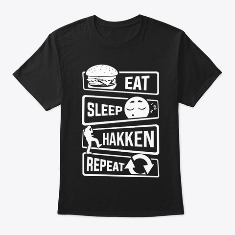 Eat Sleep Hakken Repeat   Gabber Black T-Shirt Front