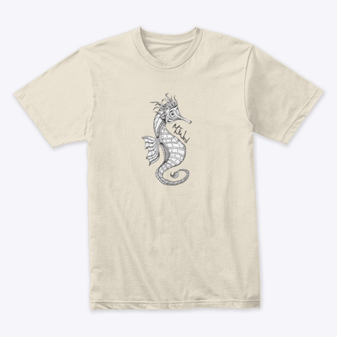 Seahorse Art T Shirt Cream T-Shirt Front