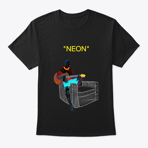 "Neon" Black T-Shirt Front