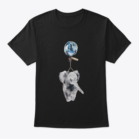 Baby Elephant Kmndx Black T-Shirt Front