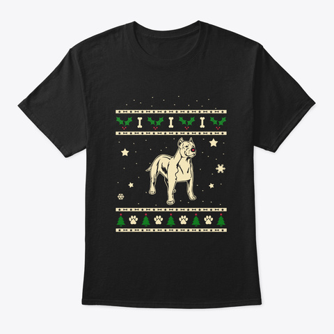 Christmas American Hairless Terrier Gift Black T-Shirt Front