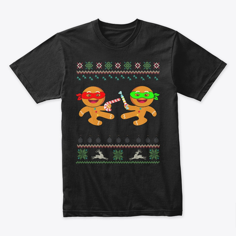 Ginjas Gingerbread Man Ninja 2019 Shirt Black T-Shirt Front