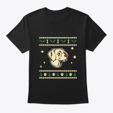 Christmas Braque Du Puys Gift Black T-Shirt Front