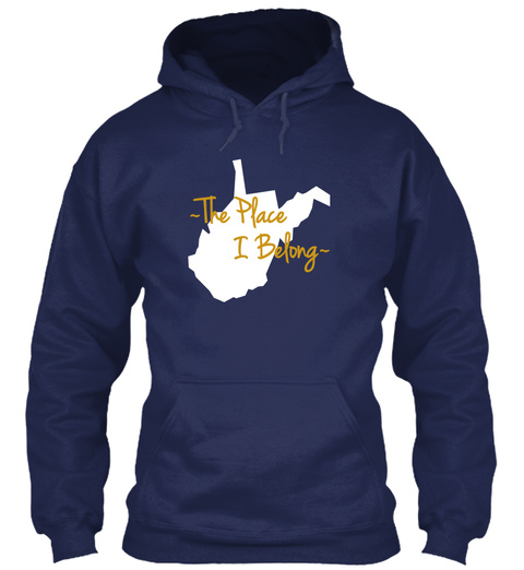 The Place I Belong Navy T-Shirt Front