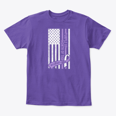 Military Child Month April Purple Up Purple  T-Shirt Front